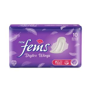 Fems Drytex Wings 10s Pack Sanitary Napkins